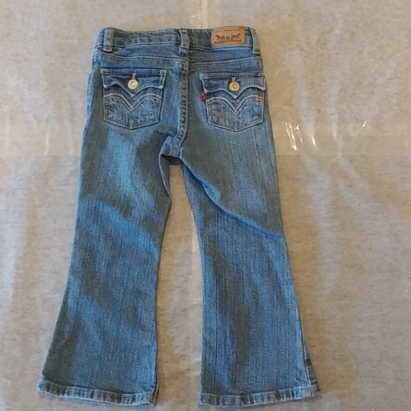 Levi's Flare Jeans Size 3T Pocket/Adjustable Waist - Picture 2 of 9